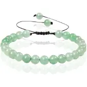 Memphis No.2 Natuursteen Armband Dames - 6mm Groene Aventurijn