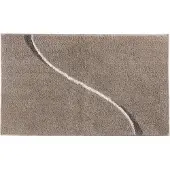 Casilin Badmat Antislip 60x100cm Carve - Waterabsorberende Badkamermat - Wasbaar en Sneldrogend - Voor Douche en Bad - Hoogpolig - Acryl - Rechthoek - Sand