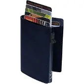 Tony Perotti Furbo Leren RIFD Basic Pasjeshouder met bankbiljetvak (zonder kleingeldvak) - Blauw