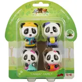Klorofil De Familie "Panda" Speelset - Speelfiguren set - Poppetjes familie - Kinder Speelgoed - Bao, Jian, Tam en Poppy - Vanaf 18 maanden - 4-Delig