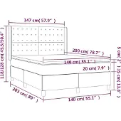 vidaXL Boxspring met matras stof blauw 140x200 cm