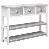 vidaXL Dressoir 108x30x76 cm massief paulowniahout antiekgrijs