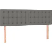 vidaXL Hoofdborden 144x5x78/88 cm stof donkergrijs