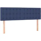 vidaXL Hoofdborden 144x5x78/88 cm stof blauw