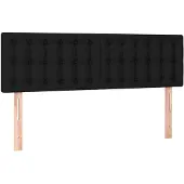 vidaXL Hoofdborden 144x5x78/88 cm stof zwart