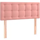 vidaXL Hoofdbord 80x5x78/88 cm fluweel roze