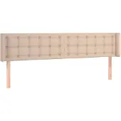 vidaXL Hoofdbord met randen 163x16x78/88 cm kunstleer cappuccinokleur