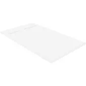 Luca Varess Dandy douchebak 140 x 80 cm composietmarmer mat wit rock structuur