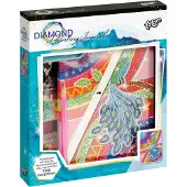 Totum notitieboek pauw diamond painting dagboek schrijfboek | harde kaft knutselen creatief en hobby - speelgoed meisjes vanaf 6 jaar