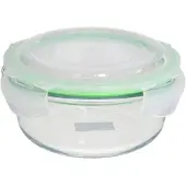 Gerimport Bewaarbakje/vershoudbakje rond met deksel 1750 ml ovenbestendig glas - Vershoudbakjes