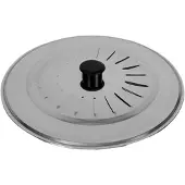 Gerimport Universele spatdeksel/pannendeksel voor pannen - rvs - D20 cm - Kookpannen accessoires - Pannendeksels