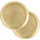 Excellent houseware diner onderborden - 2x - rond - goud - D33 cm - Onderborden