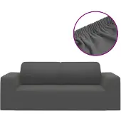 vidaXL Tweezitsbankhoes stretch polyester jersey antracietkleurig