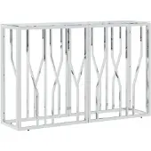 vidaXL Wandtafel 110x30x70 cm roestvrij staal en glas
