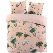 Papillon Dekbedovertrek Parrot Roze Satijn-200 x 200 / 220 cm | 2-Persoons