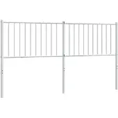 vidaXL Vervangend hoofdbord metaal wit 160 cm