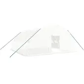 vidaXL Tuinkas met stalen frame 36 m² 6x6x2,85 m wit