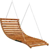 vidaXL Schommelbed 115x147x46 cm gebogen hout met teakafwerking