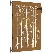vidaXL Poort 85x125 cm bamboe-ontwerp cortenstaal