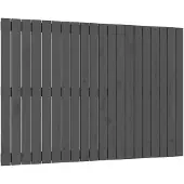 vidaXL Wandhoofdbord 127,5x3x90 cm massief grenenhout grijs
