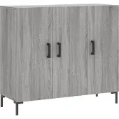 vidaXL Dressoir 90x34x80 cm bewerkt hout grijs sonoma eikenkleurig
