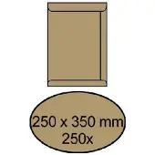 Office IEZZY - Envelop akte 250x350mm zelfklevend 90gr bruin 250 stuks