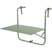Progarden Balkon tafel - metaal - mat groen - 60 x 43 cm - Balkontafels