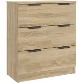 vidaXL Dressoir Sonoma-eikenhout, 60x30x70 cm, houtvezel