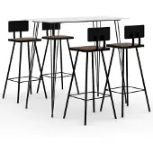vidaXL 5-delige Barset wit