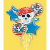 Amscan Folie ballon boeket Piraten feest | 5-delig