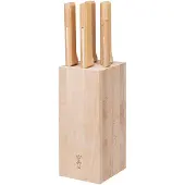Opinel Parallèle 2403, 5-delige vleesmessenset incl. blok