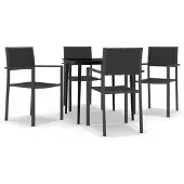 Möbelando vidaXL 5-delige tuinset, zwart