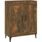 vidaXL Dressoir 69,5x34x90 cm bewerkt hout gerookt eikenkleurig