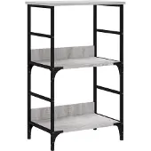 vidaXL Boekenrek 50x33x82 cm bewerkt hout grijs sonoma eikenkleurig