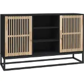 vidaXL Dressoir 105x30x65 cm bewerkt hout zwart