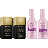 INOAR Moroccan Kit & Pos vooruitgang Duo Shampoo en Conditioner voor rechtgebogen Hair - 250 ml x 2