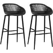 vidaXL Barstoelen 2 st zwart