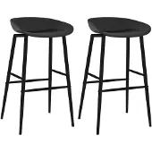 vidaXL Barstoelen 2 st zwart