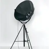 Pallucco Fortuny Vloerlamp Large | Black (Black outside, White inside) | Incandescent (3630LM + Dimmer)