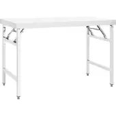 vidaXL Keukenwerktafel inklapbaar 120x60x80 cm roestvrij staal