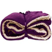 Unique living plaid lars dark purple 150x200cm