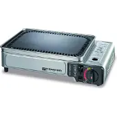 Kemper draagbare "Plancha" grill in koffer - draagbare gasbarbecue zonder gasfles