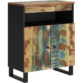 vidaXL Dressoir met 2 deuren 60x33x75 cm massief gerecycled hout