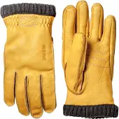 Hestra Deerskin Primaloft Rib Handschoen Heren Natural Yellow 9