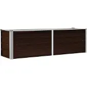 vidaXL Plantenbak verhoogd 160x40x45 cm gegalvaniseerd staal bruin