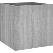 vidaXL Plantenbak 40x40x40 cm bewerkt hout grijs sonoma eiken