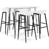 vidaXL 5-delige Barset wit
