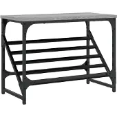 vidaXL Schoenenrek 60x30x45 cm bewerkt hout grijs sonoma