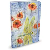 Peter Pauper Press compacte notitieboek - Indigo Dragon Fly - met elastieksluiting - 13x18 cm