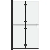 vidaXL Inloopdouchewand inklapbaar 100x190 cm ESG-glas mat